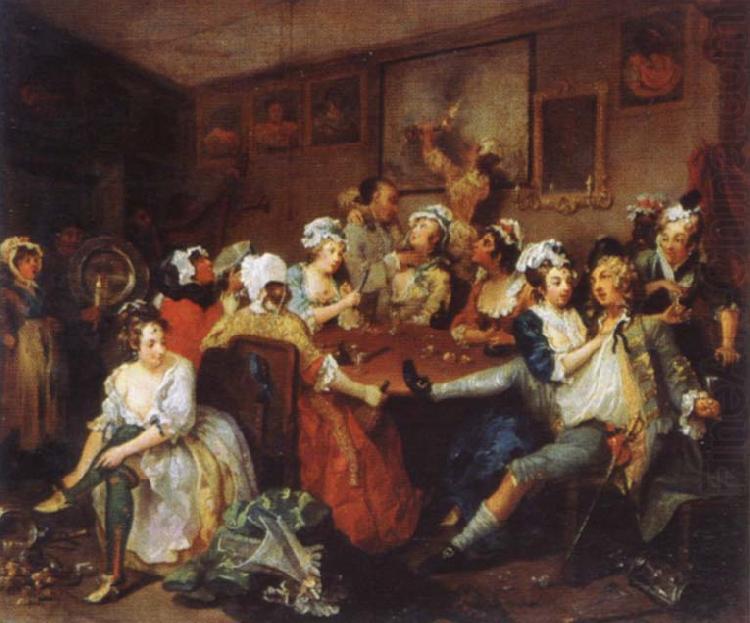 William Hogarth The Rake-s Progress the orgy china oil painting image